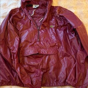 Lacoste Burgundy Windbreaker Jacket size xl